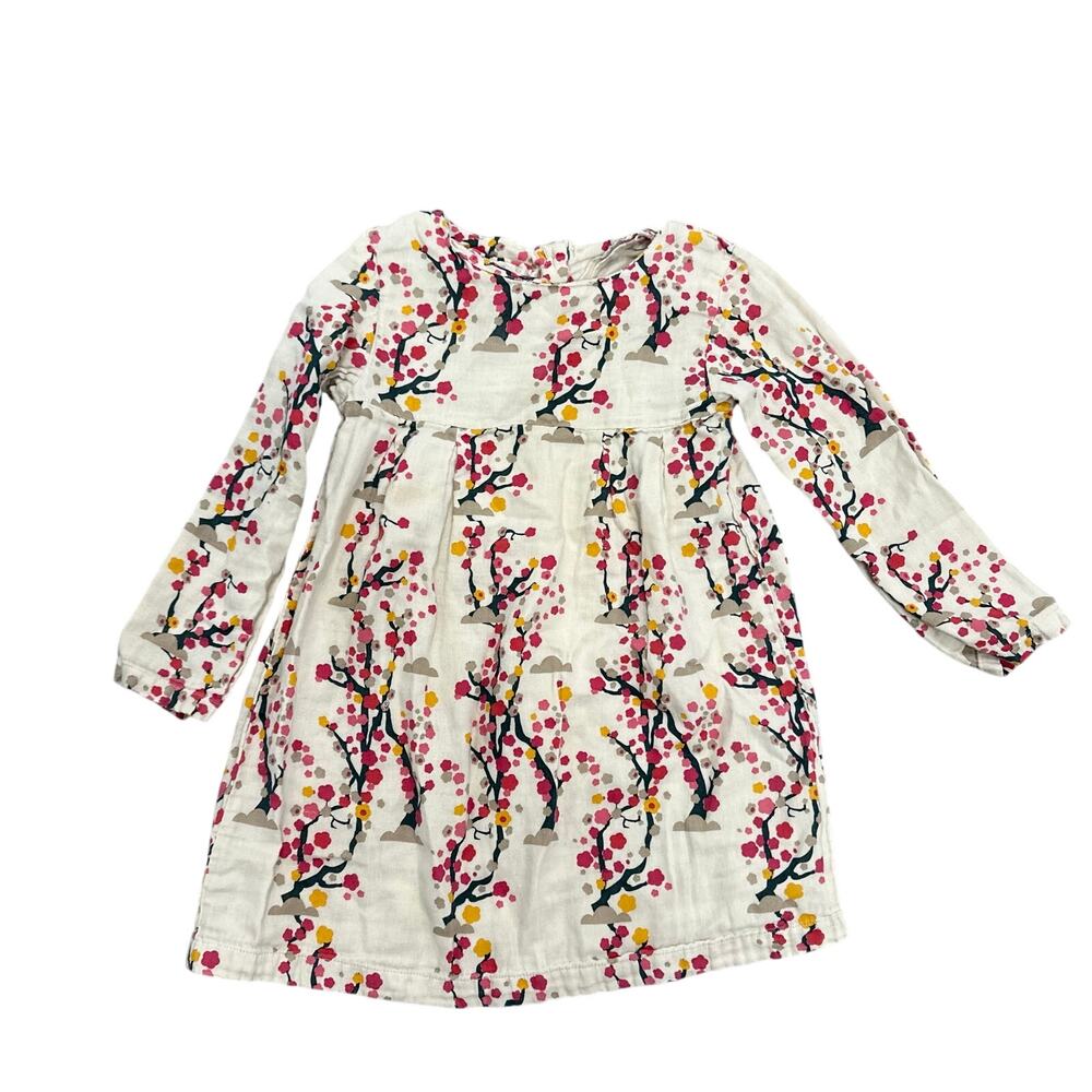 Little Green Radicals Organic Cherry Blossom Long Sleeve Dress 5-6Y 116cm